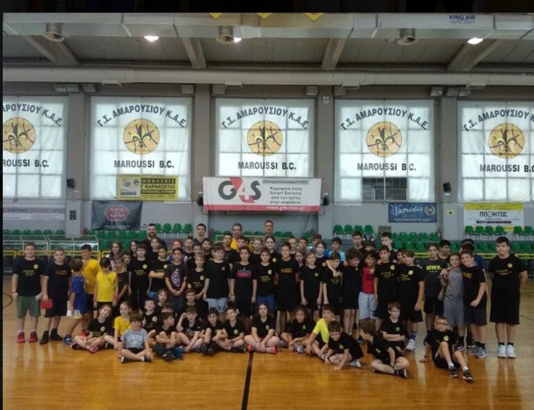 Τους αθλητές του 4ου Maroussi Basketball Camp επισκέφθηκε ο Γιώργος Μπαρτζώκας