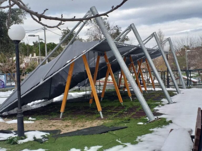 #ΕνωμένοΜαρουσι: Από τύχη δεν θρηνήσαμε θύματα από τα σκίαστρα σε παιδικές χαρές