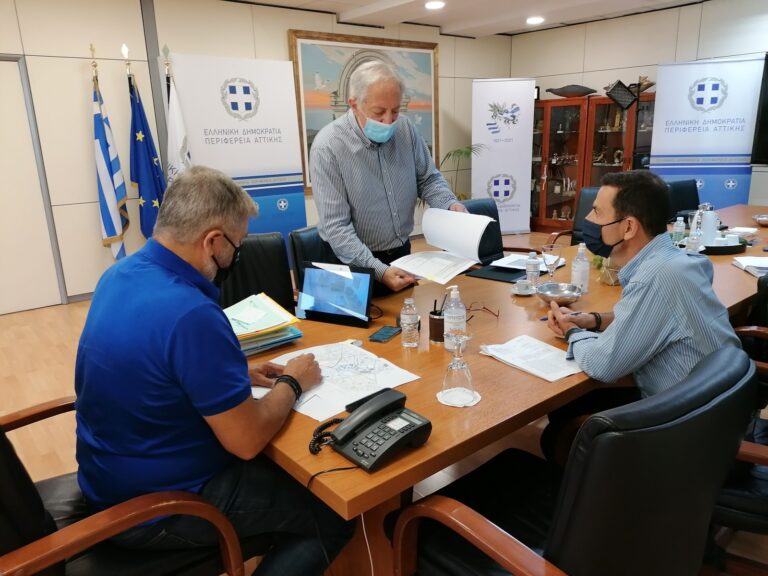 Συνάντηση Θ. Αμπατζόγλου – Γ. Πατούλη.  Διευθέτηση του Ρέματος Σαπφούς εντός του 2021