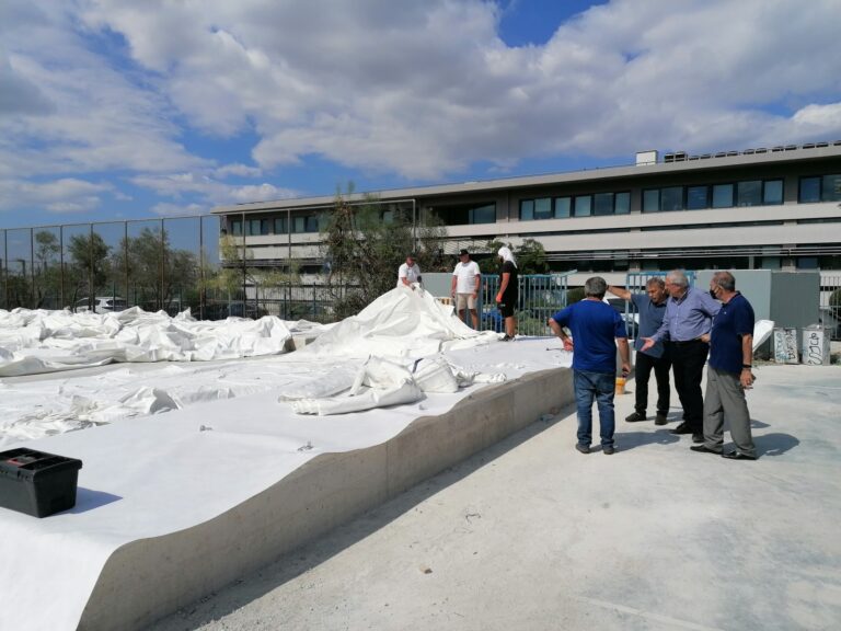 Προχωρούν οι εργασίες κατασκευής κλειστού γηπέδου μπάσκετ το 4ο Γενικό Λύκειο Αμαρουσίου