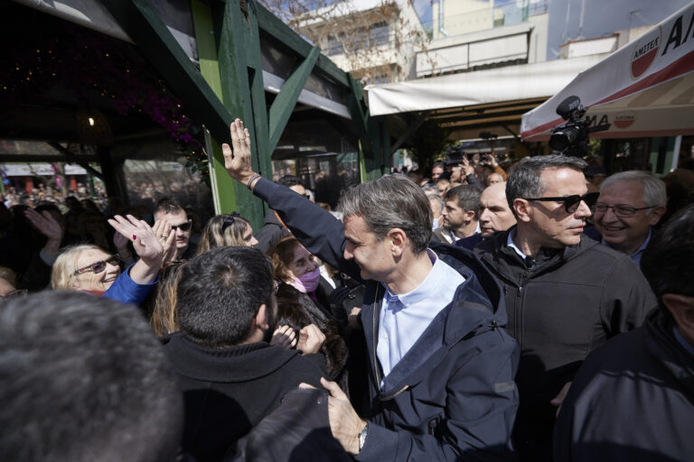 Ομιλία του Κυριάκου Μητσοτάκη στην πλατεία Κασταλίας στο Μαρούσι