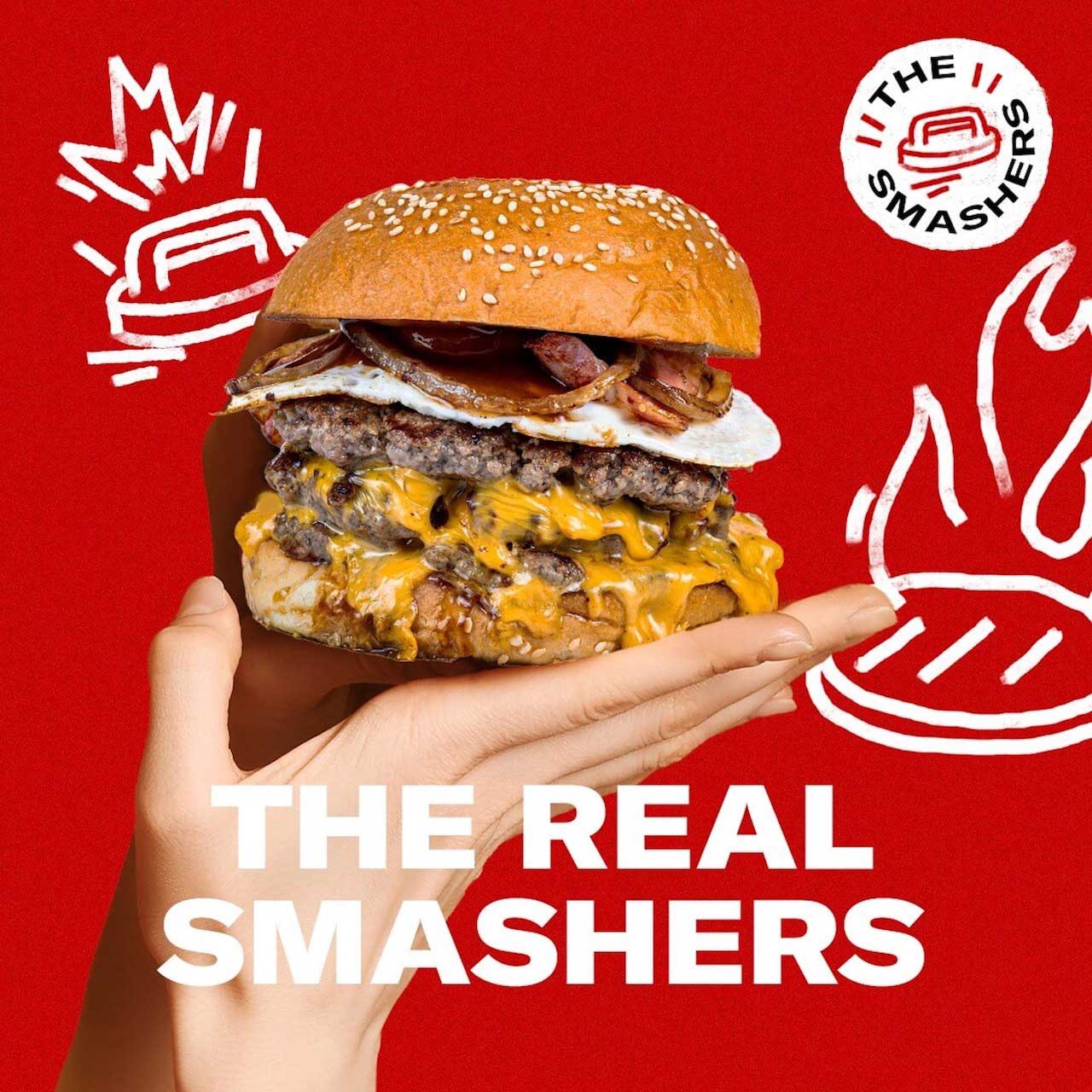 The Smashers Marousi burger