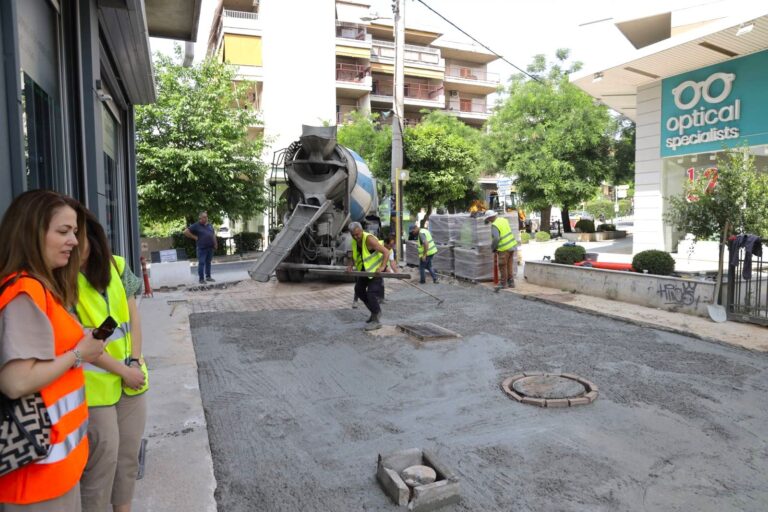 Μαρούσι: Έργα ανακατασκευής της οδού Διομήδους στο κέντρο της πόλης
