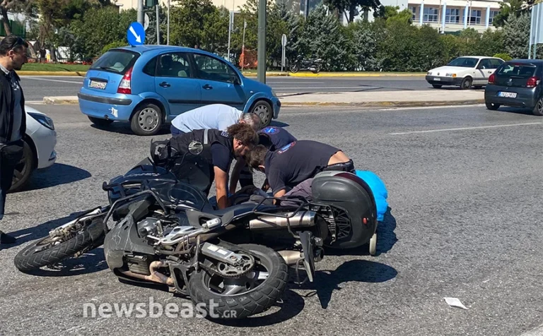 Μαρούσι: Τροχαίο στην Κηφισίας – Μηχανή παρέσυρε δύο πεζούς