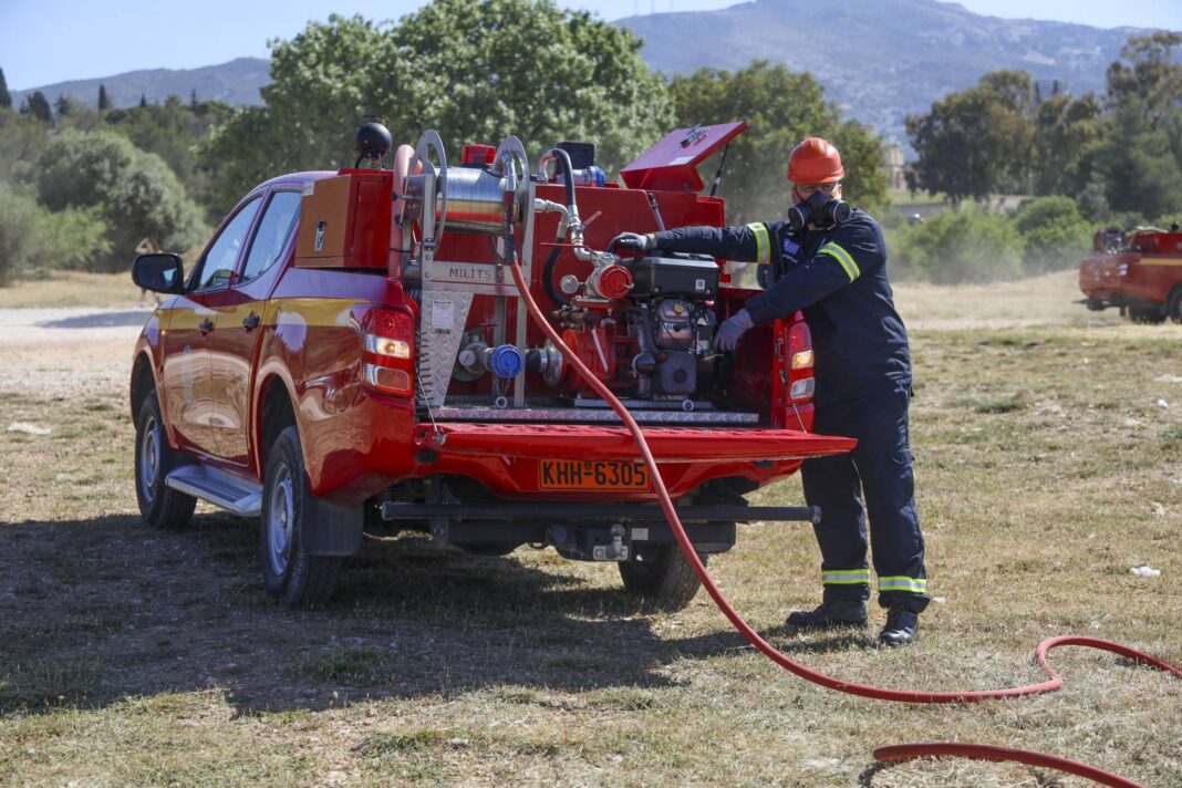 Πραγματοποιήθηκε η άσκηση ετοιμότητας της Εθελοντικής Ομάδας Πολιτικής Προστασίας στο Κτήμα Καρέλλα