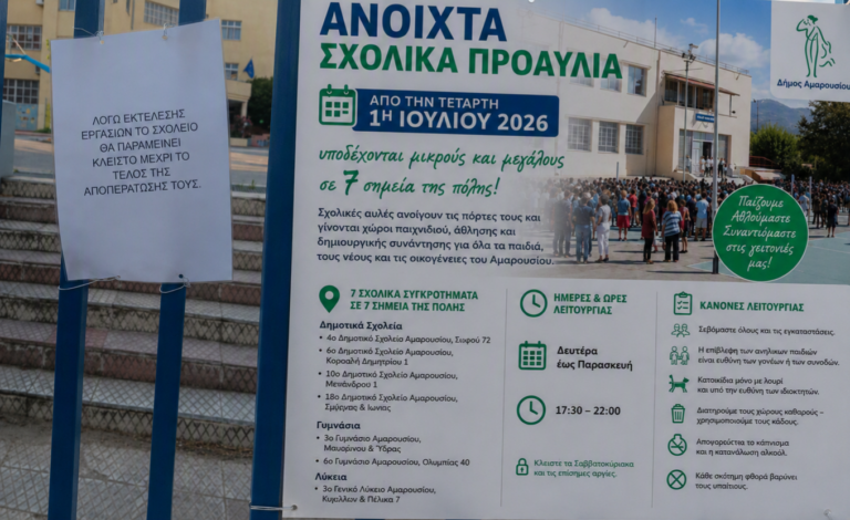 «Βατερλώ» της δημοτικής αρχής Αμαρουσίου με τα «Ανοιχτά Προαύλια»